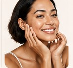 Woman with clear skin